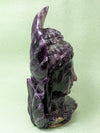 Awakening Grace: Purple Fluorite Carving of Buddha by Prithvi Kumawat