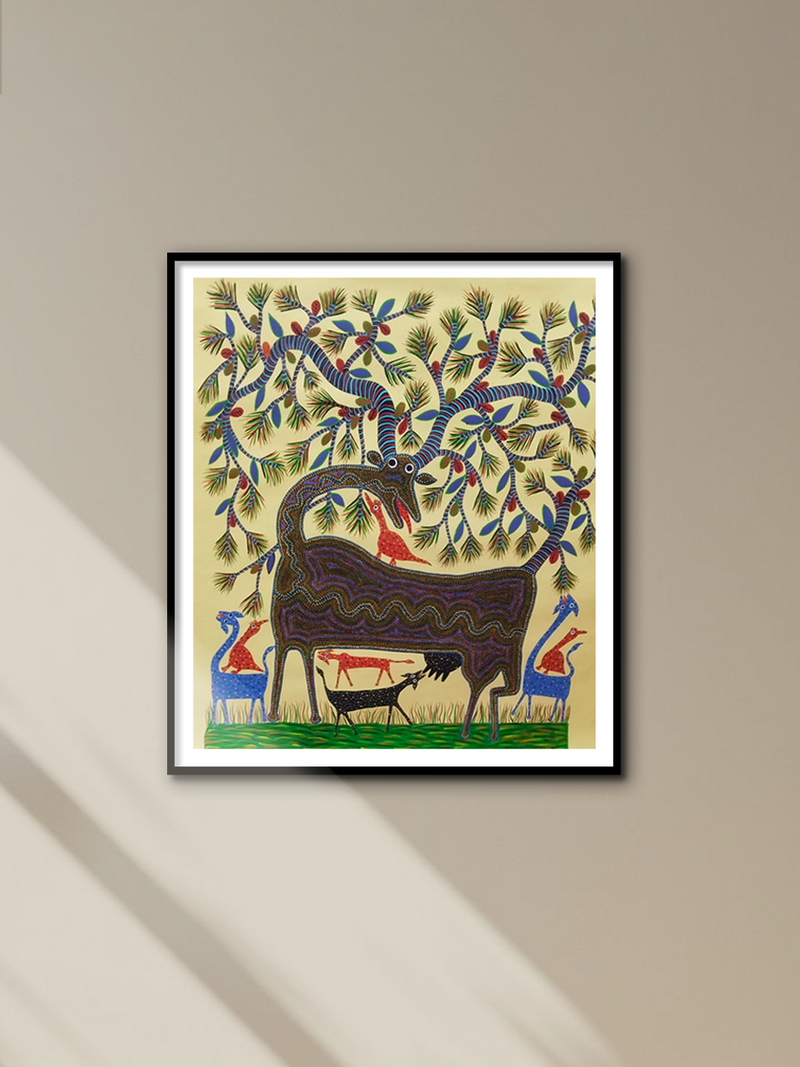 Shop The Immortal Tree of Life in Bhil Painting by Bhuri Bai