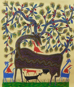Buy The Immortal Tree of Life in Bhil Painting by Bhuri Bai