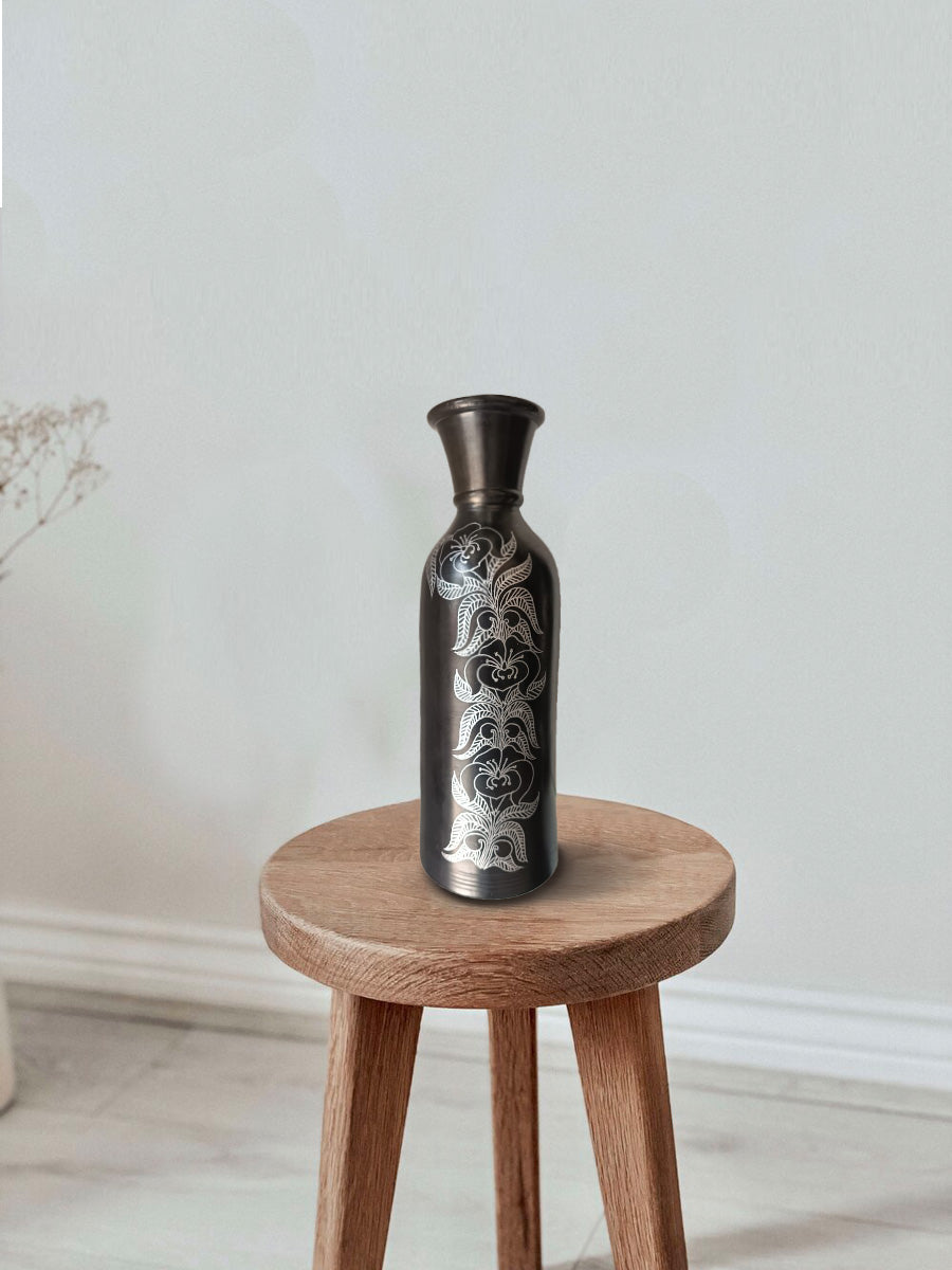 Shop Vase in Black Pottery by Ashish Prajapati