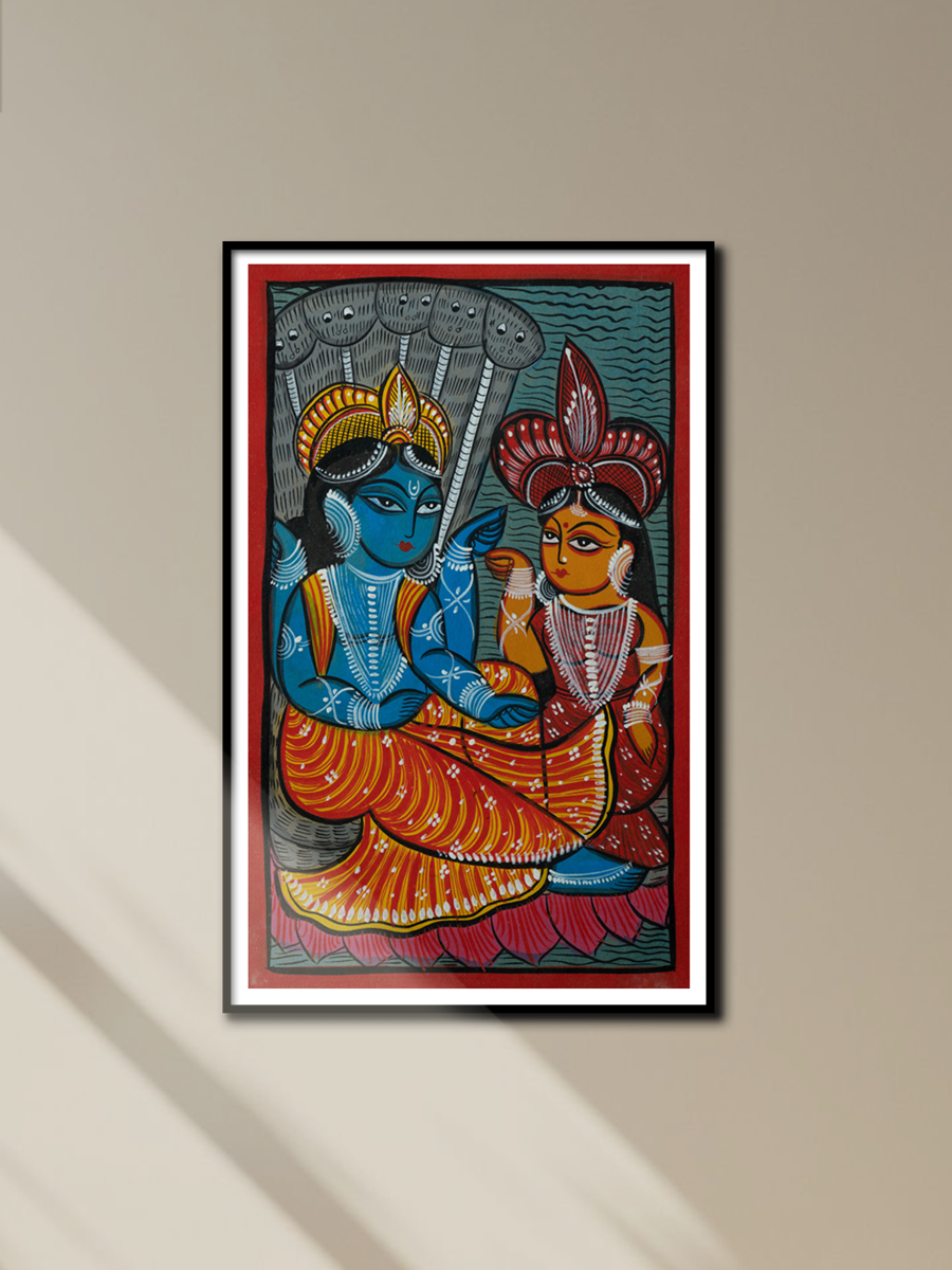Buy Lord Krishna on a serpent in Bengal Pattachitra