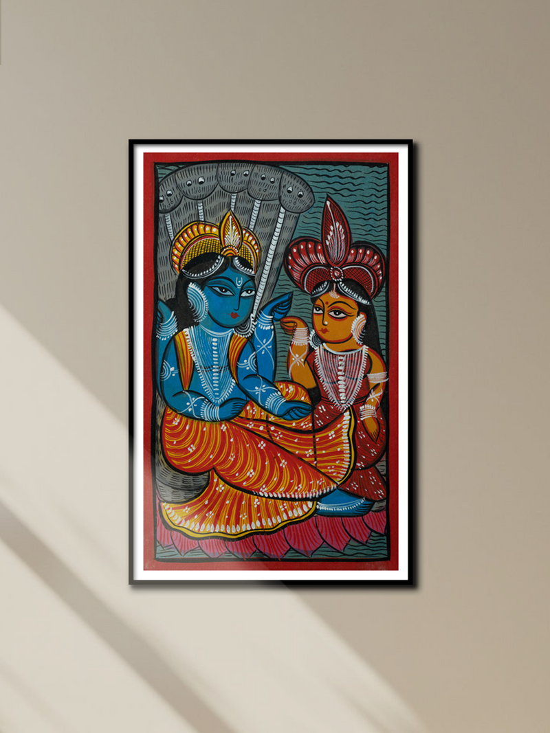 Buy Lord Krishna on a serpent in Bengal Pattachitra