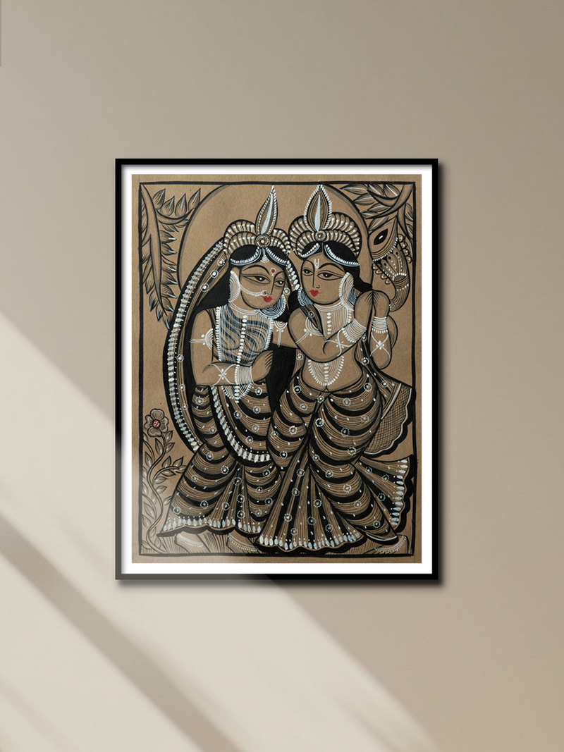 Buy Radha-Krishna in light hues: Bengal Pattachitra