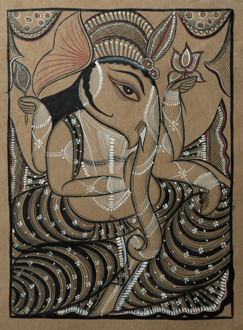 Purchase Lord Ganesha in Bengal Pattachitra by Manoranjan Chitrakar