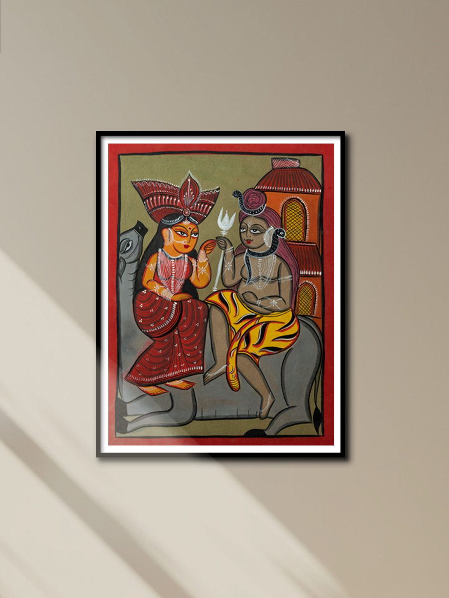 buy Lord Shiva and Parvati in Bengal Pattachitra by Manoranjan Chitrakar