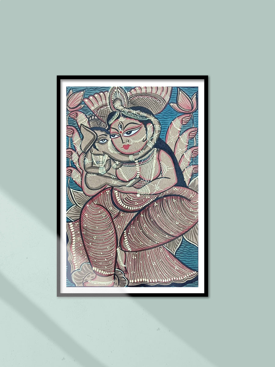 Shop Maa Durga and Lord Ganesha  in Bengal Pattachitra by Manoranjan Chitrakar
