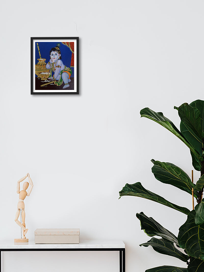 Baal Krishna, Tanjore Painting for sale