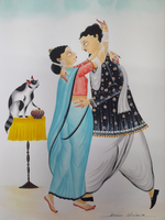 Buy Babu Biwi's Dance in Kalighat by Bhaskar Chitrakar