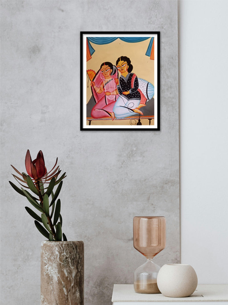 Babu and Bibi in Kalighat by Uttam Chitrakar