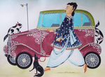 Buy Babu in Kalighat Painting by Bhaskar Chitrakar