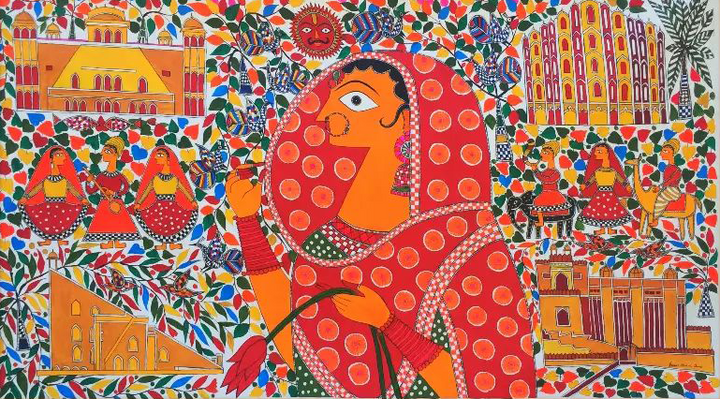 Bani Thani in Madhubani by Izhar Ansari Thumbnail