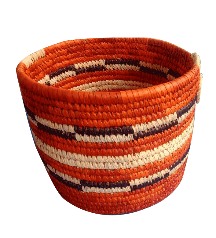 Basket with Stripped pattern In Sabai Grass Work By Dipali Mura Thumbnail