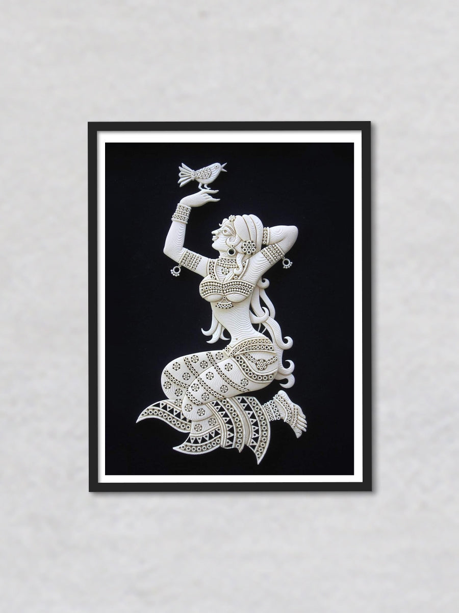 Beauties of Nature Bird and Woman in Foam Art, Sea foam Art by Harsh Chhajed