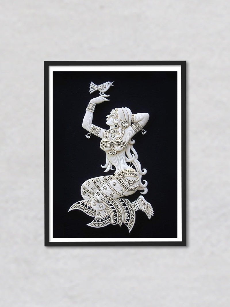 Beauties of Nature Bird and Woman in Foam Art, Sea foam Art by Harsh Chhajed