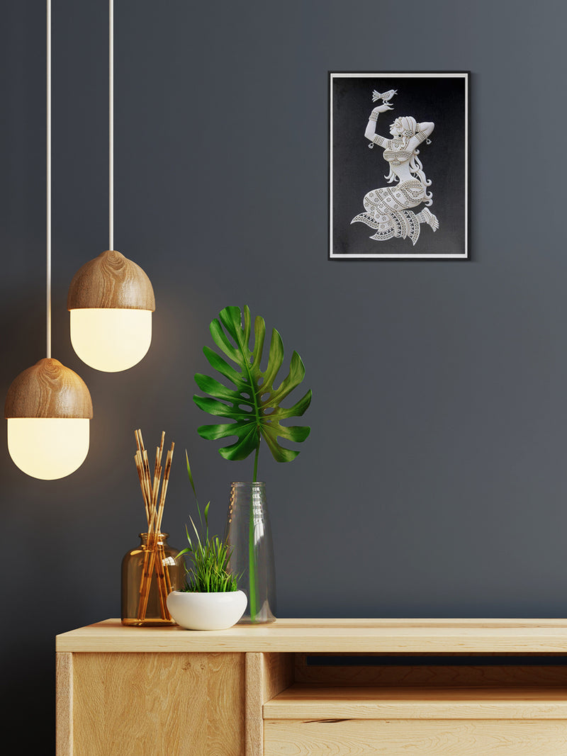 Shop Beauties of Nature Bird and Woman in Foam Art, Sea foam Art by Harsh Chhajed