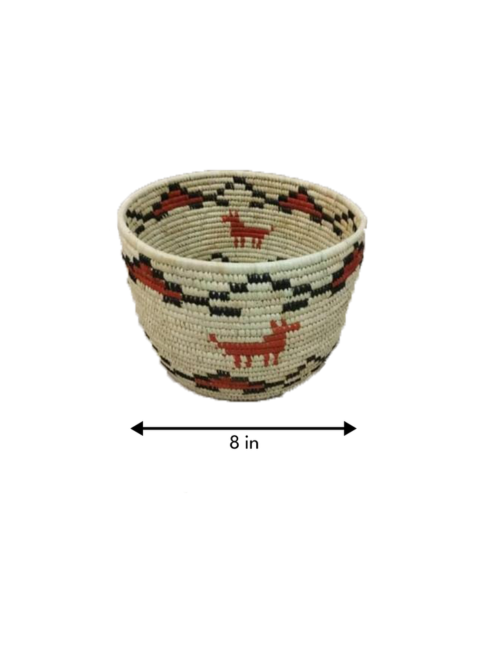 Beige and black basket In Sabai Grass Work by Dipali Mura Thumbnail