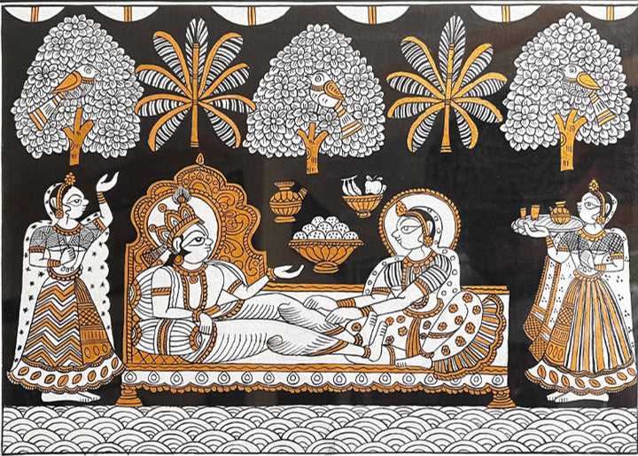 Benevolent Serenity: Lord Vishnu's Tranquil Rest by Kalyan Joshi Thumbnail