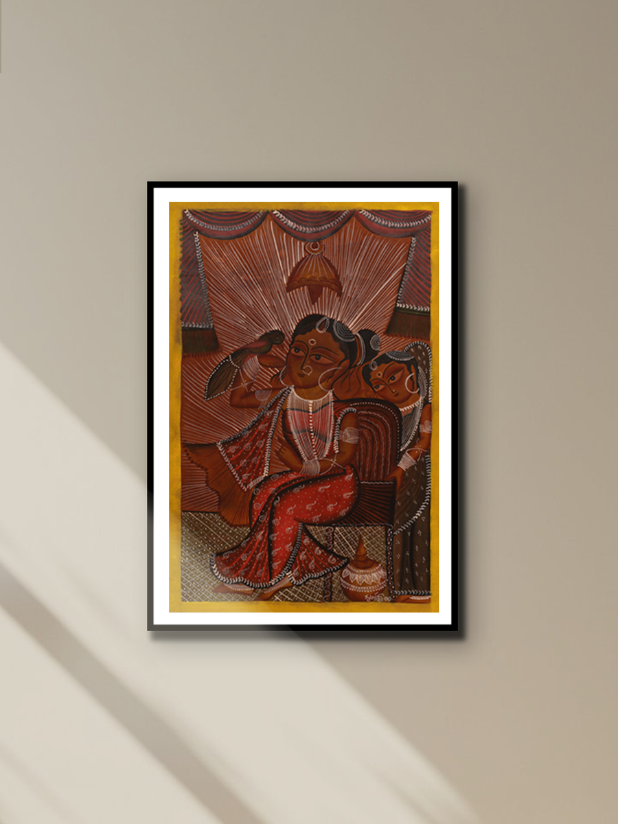 Bengal Beauty: in Bengal Pattachitra by Swarna Chitrakar for sale
