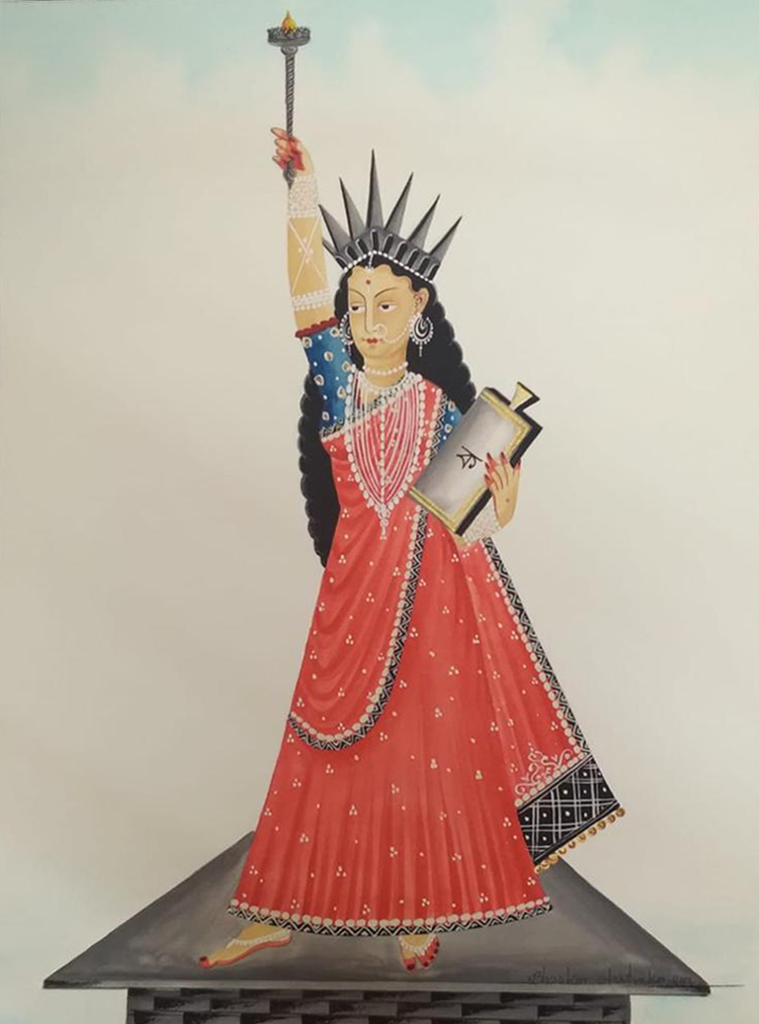 Buy Biwi as Statue of Liberty in Kalighat by Bhaskar Chitrakar