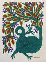 Buy Bird With a Tree, Bhil Art by Geeta Bariya