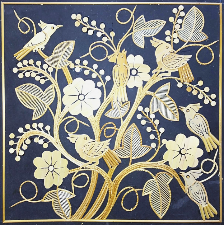 Birds & Flowers in Sikki Grass work by Suraj Kumar Sahu Thumbnail