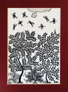 Birds and Trees, Warli Art by Dilip Bahotha