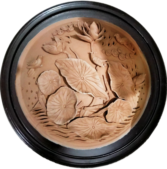 Birds and the Lotus: Terracotta by Dolon Kundu Thumbnail