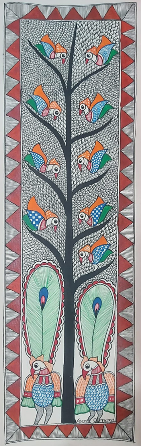 Birds in Madhubani art by Priti Karn Thumbnail