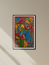 Birds on branches: Santhal-Tribal Pattachitra by Manoranjan Chitrakar for sale
