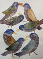 Buy Birds Gond painting by Venkat Shyam