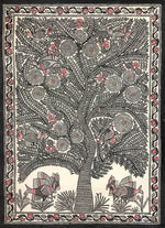 Buy Birds on a tree, Madhubani art by Ambika devi