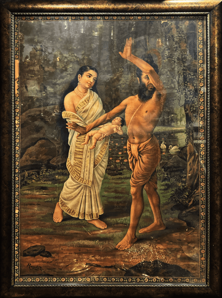 Birth of Shakuntala, Oleograph by Raja Ravi Varma Thumbnail