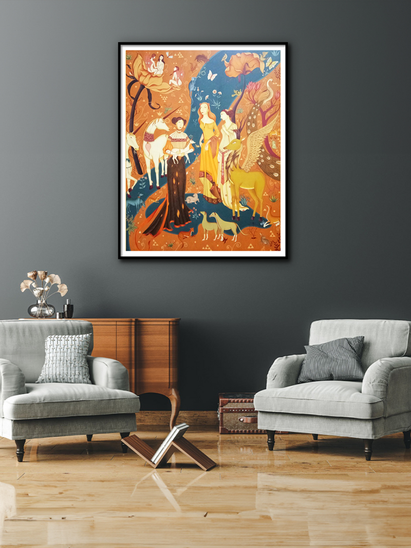 Birth of Unicorn Kerala Mural for sale
