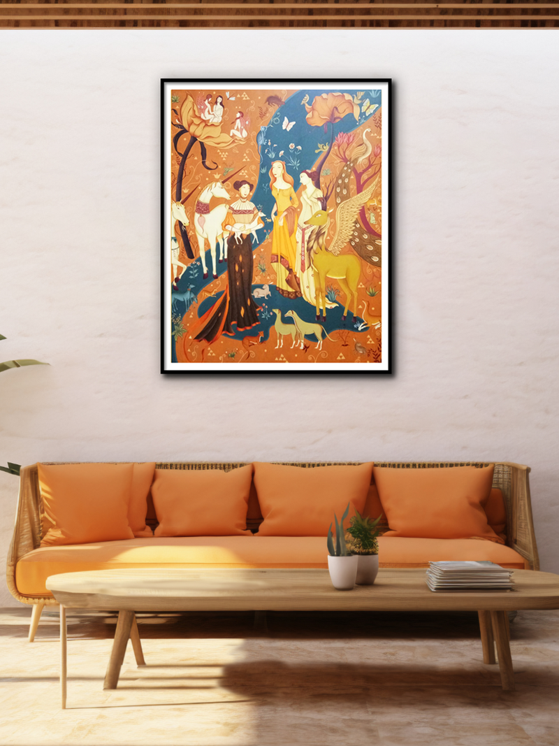 Birth of Unicorn Kerala Mural by V.M. Jijulal