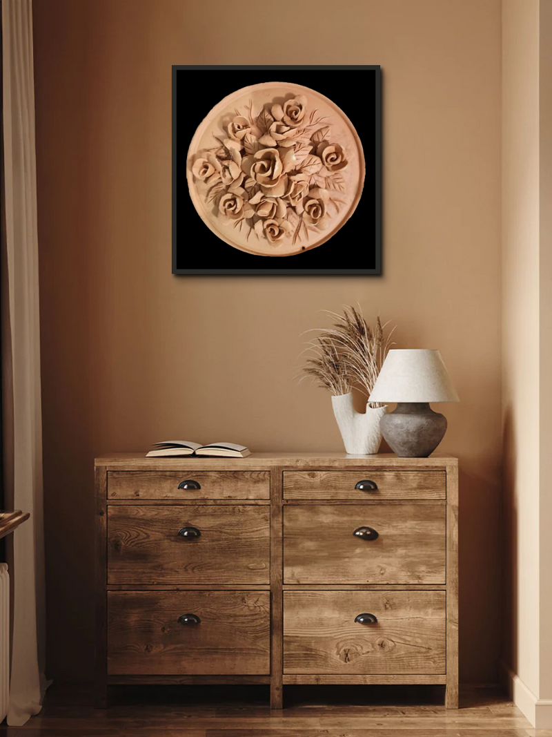 Blooming Roses:Terracotta art by Dolon Kundu