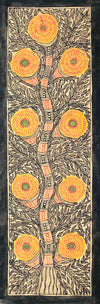 Buy Blossoms of Radiance The lush tree tapestry Madhubani Painting by Ambika Devi