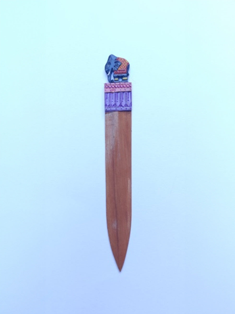 Wooden Ganjifa Bookmarks (Elephant {Sword Bottom}) by Sawant Bhonsle for sale