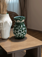 Buy Tealight Glow in the Enchanted Green Pot Tealight holder Blue Pottery By Gopal Saini