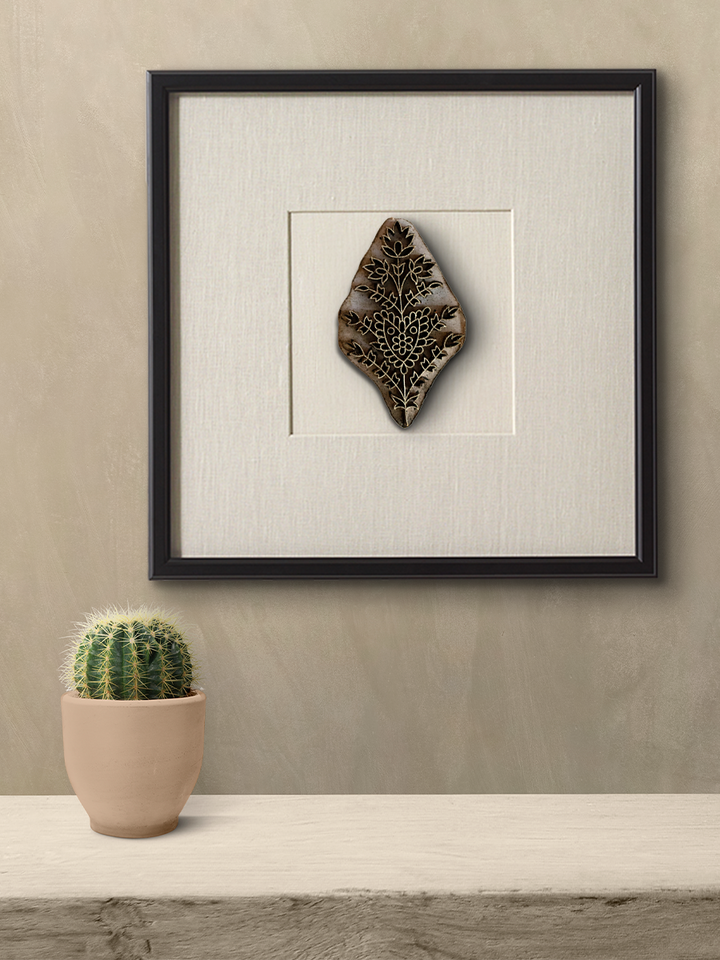 Botanical Pattern Wooden Block By Vikas Singh Thumbnail