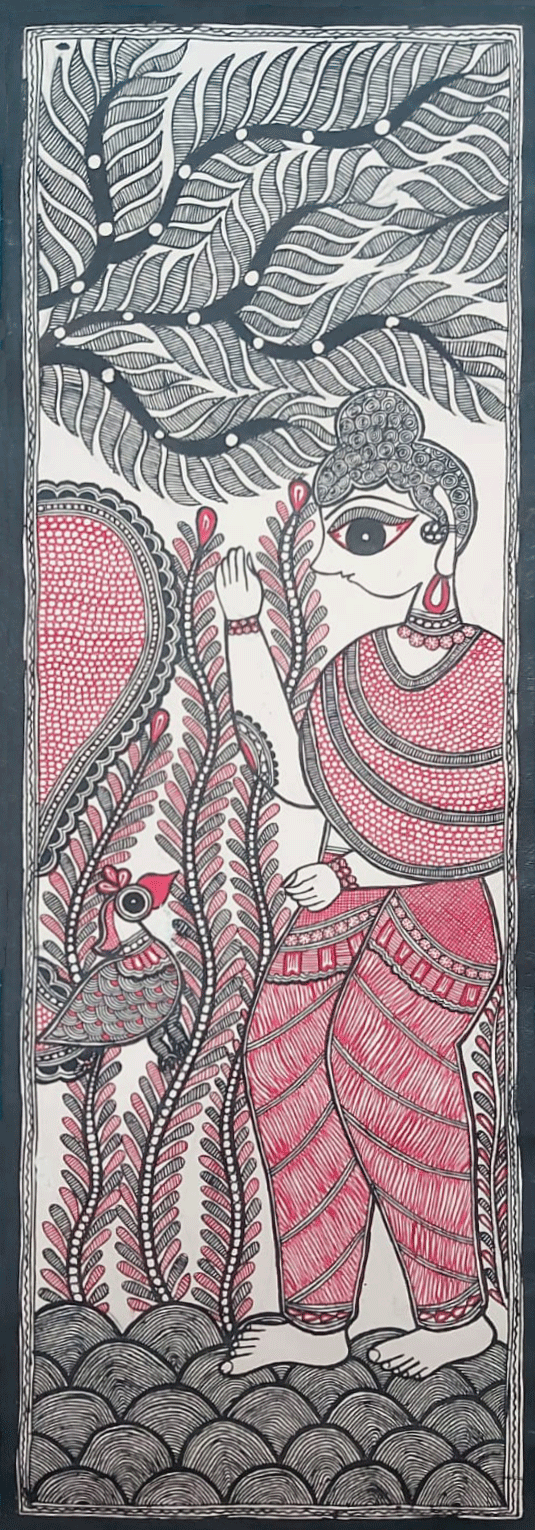 Buddha in Madhubani by Priti Karn Thumbnail