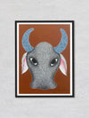 Bull Horn, Gond painting by Venkat Shyam