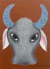 Buy Bull Horn, Gond painting by Venkat Shyam