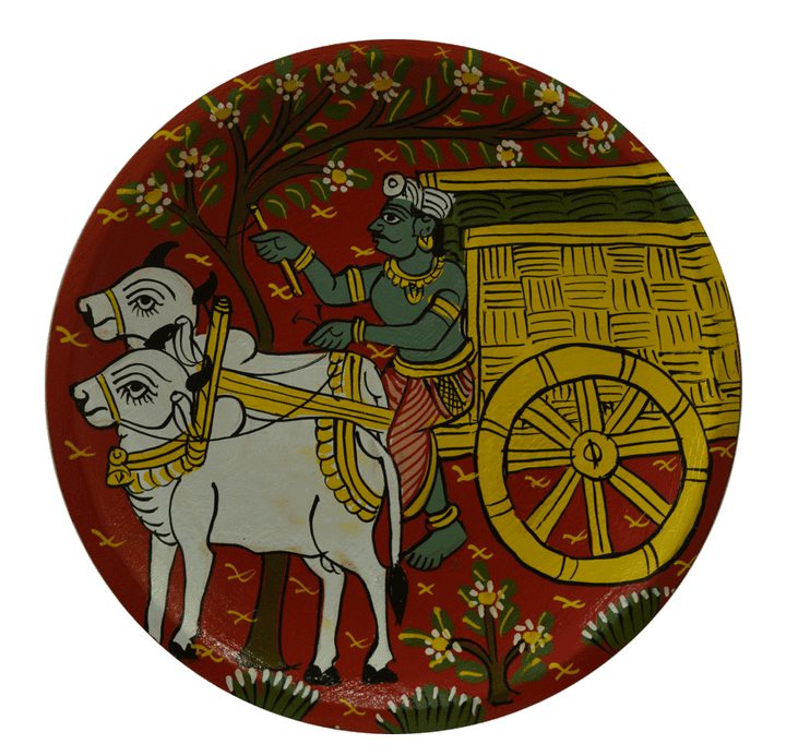 Bullock cart ride in Cheriyal Wall Plates by Sai Kiran Thumbnail