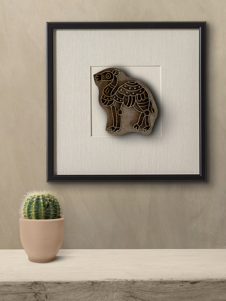 Camel Wooden Block art by Vikas Singh Thumbnail
