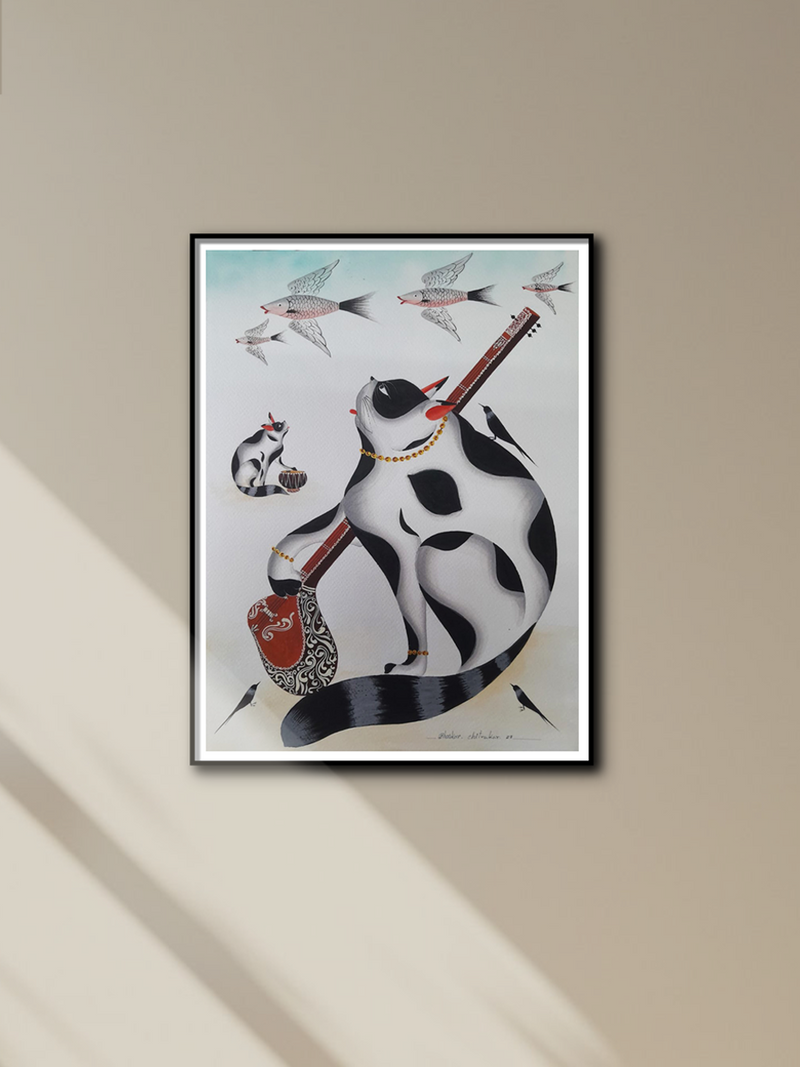 Shop Cat Musicians in Kalighat by Bhaskar Chitrakar