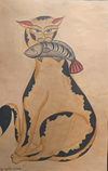Buy Cat in Kalighat by Uttam Chitrakar