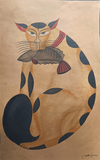 Buy Cat in Kalighat by Uttam Chitrakar