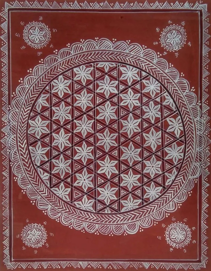 Celebration of Florals: Mandana Artwork by Vidya Soni Thumbnail