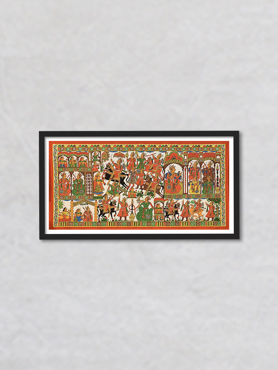Celebration of Kulu Pabuji’s Tales of Victory, Phad Painting by Kalyan Joshi