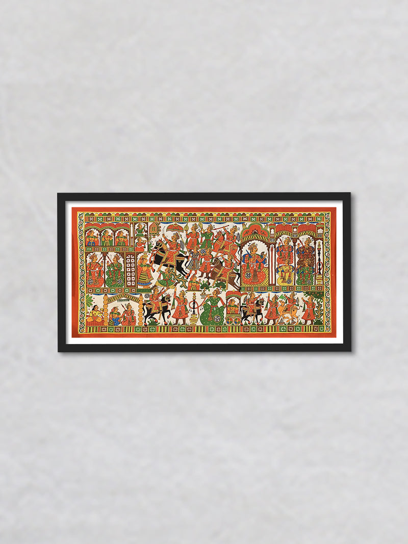 Celebration of Kulu Pabuji’s Tales of Victory, Phad Painting by Kalyan Joshi